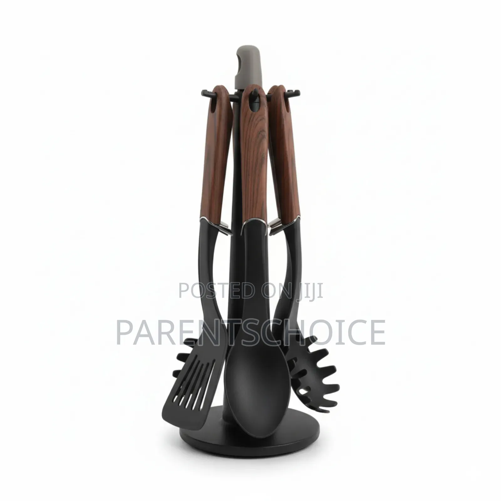 7pcs Nonstick Cooking Spoon Set With Wooden Handle