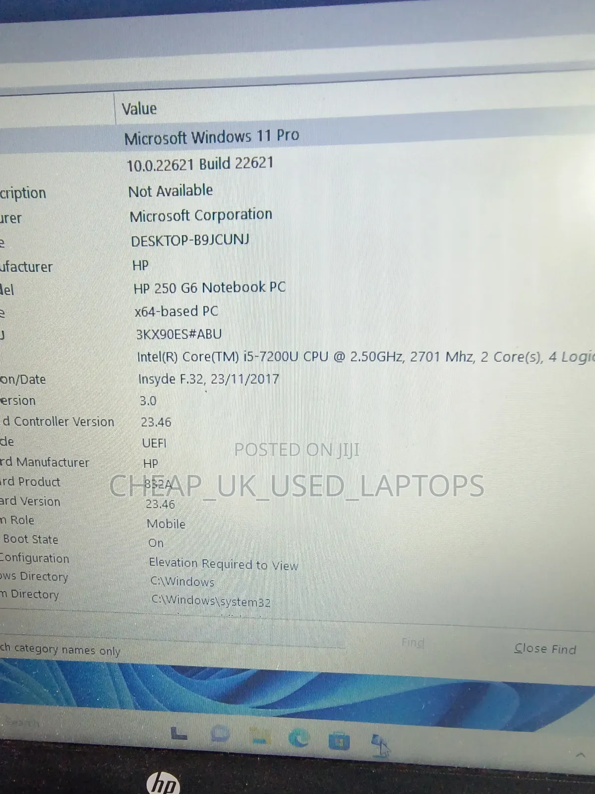 Laptop HP 250 G6 8GB Intel Core i5 SSD 256GB