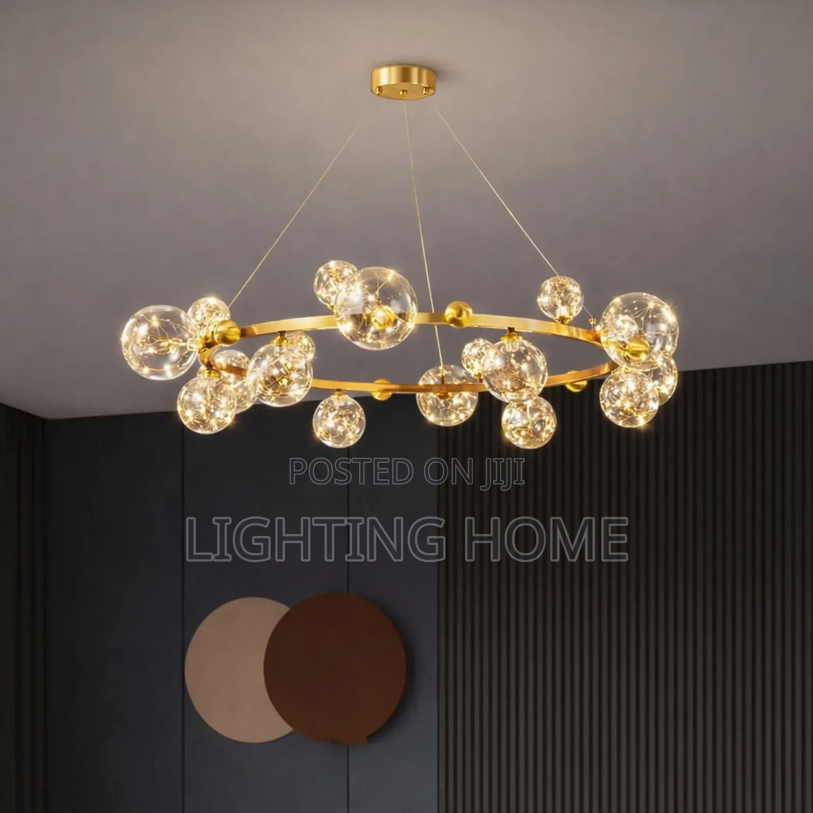 Nodic Chandelier Gold Body By 15glass