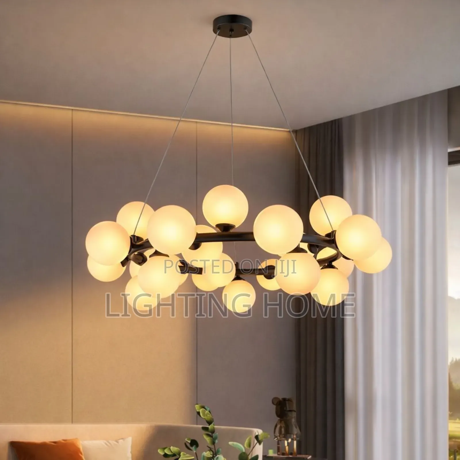 Nodic Chandelier Light By 20glass Black Body