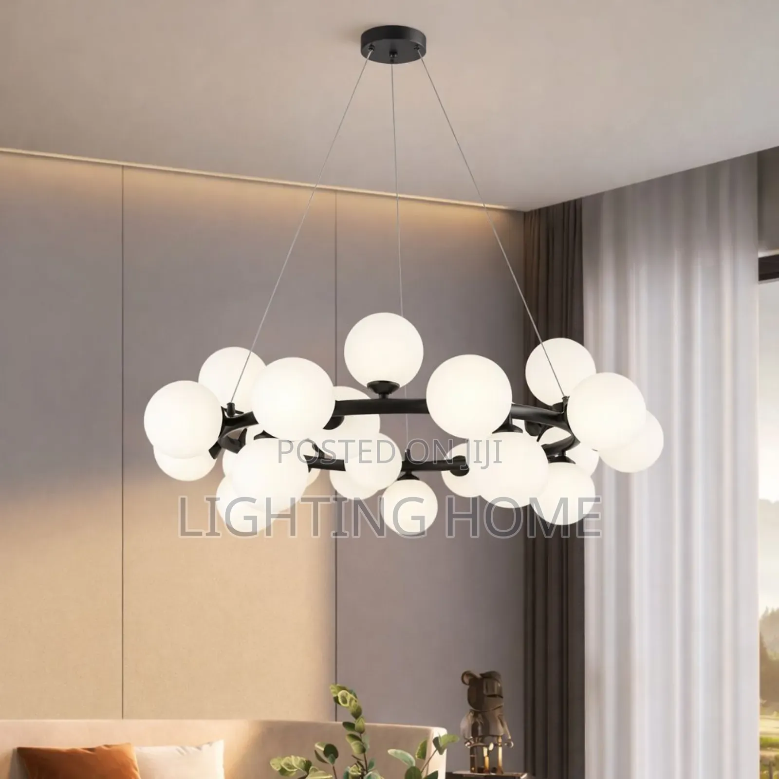 Nodic Chandelier Light By 20glass Black Body