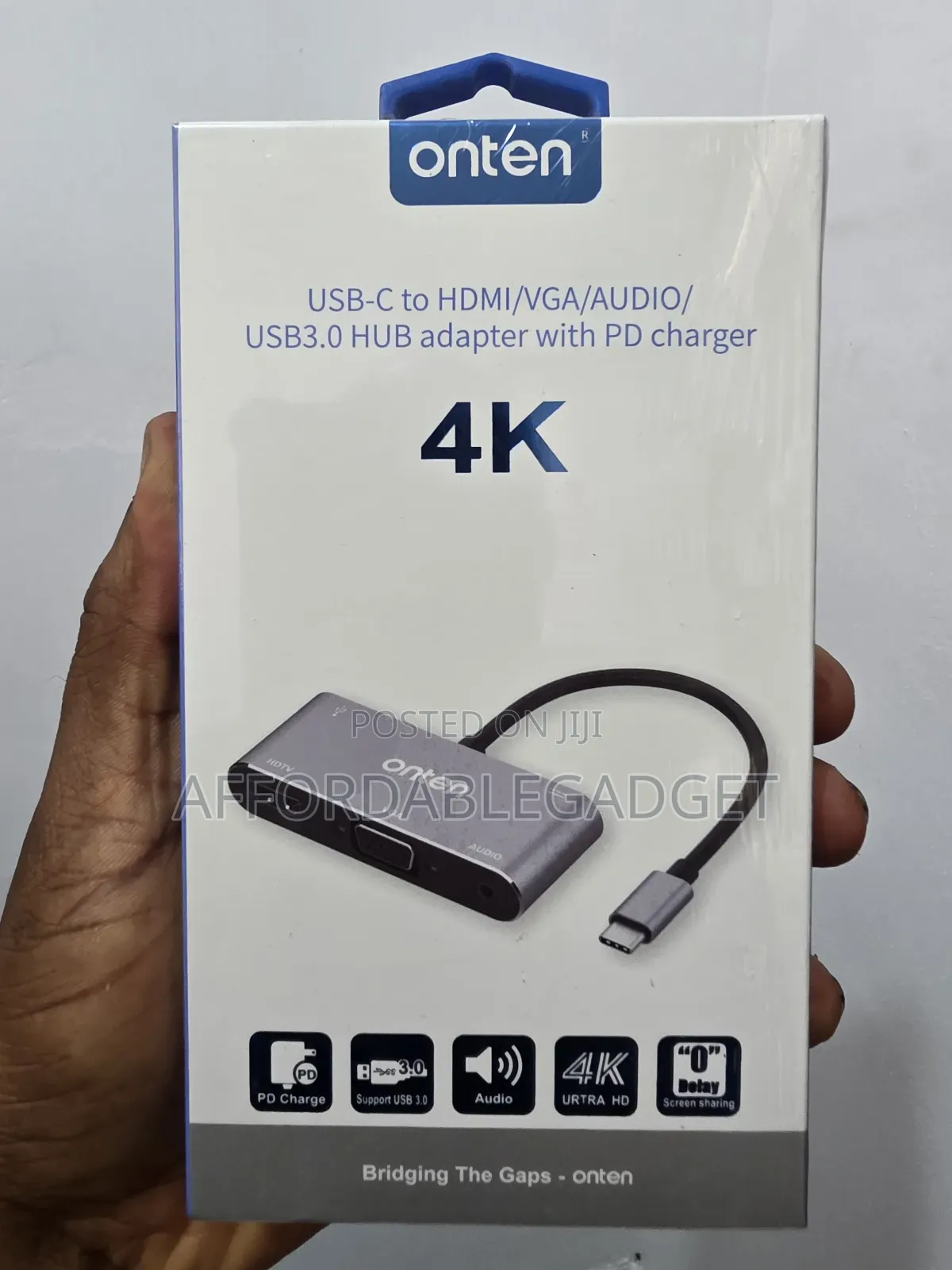 Usb-C to Hdmi/Vga/Audio/ Usb3.0hub Adapter With Pd Charger