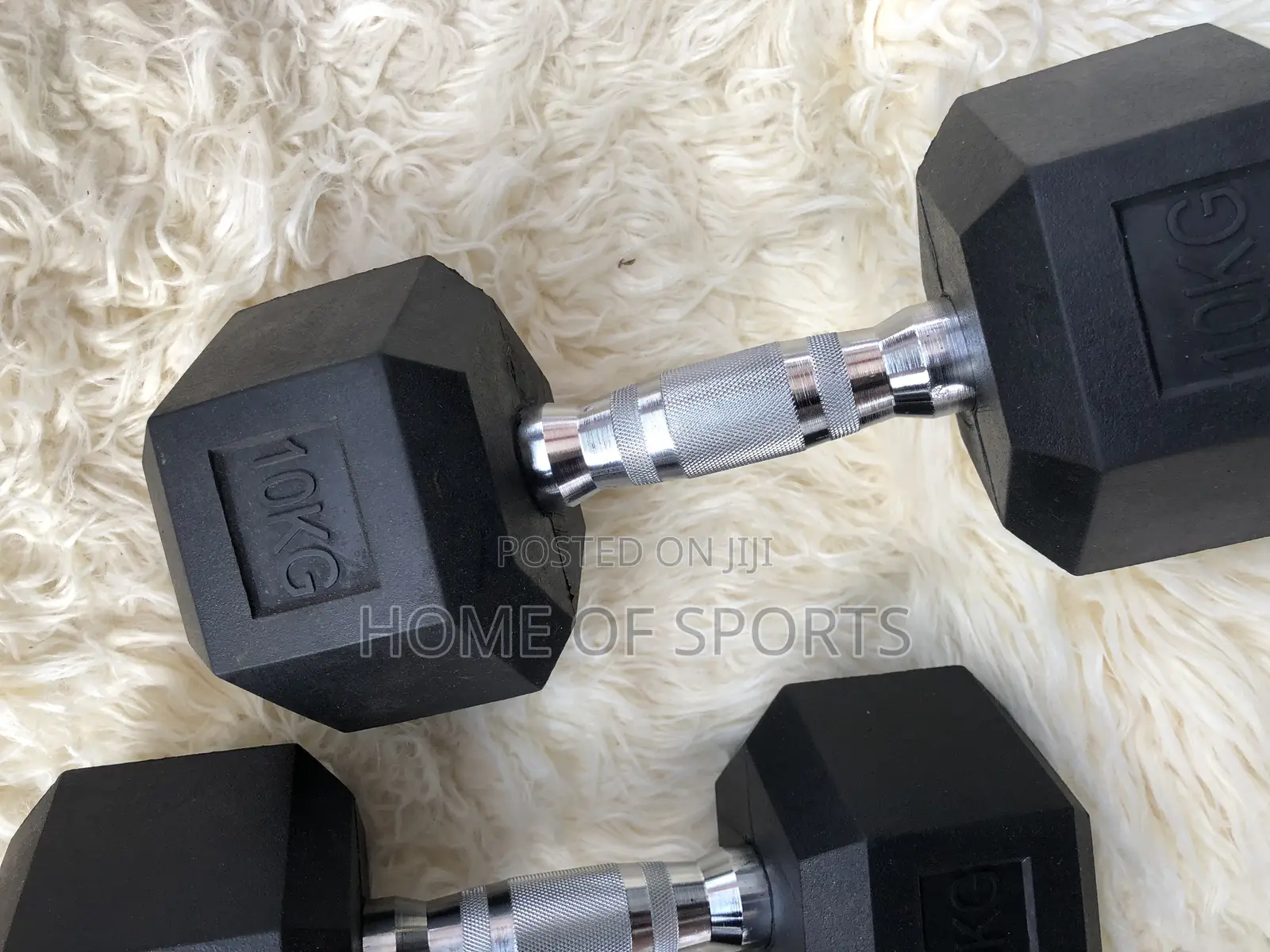 Pair of 10kg Hex Dumbbell