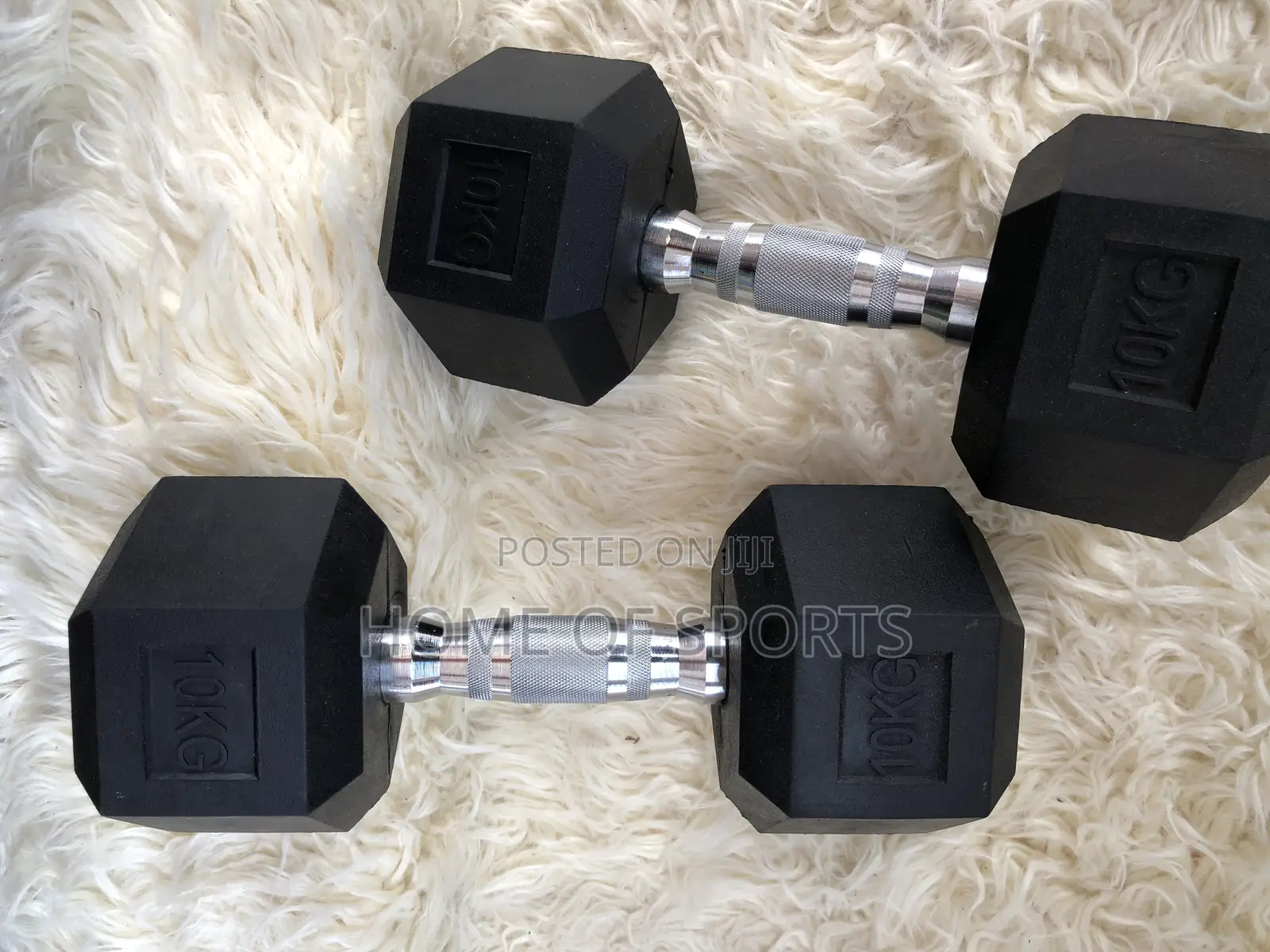 Pair of 10kg Hex Dumbbell