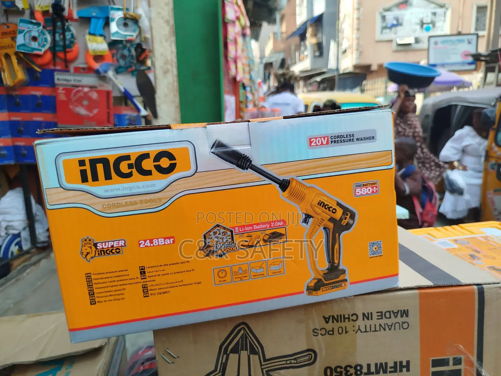 Ingco Cordless Pressure Washer 20v