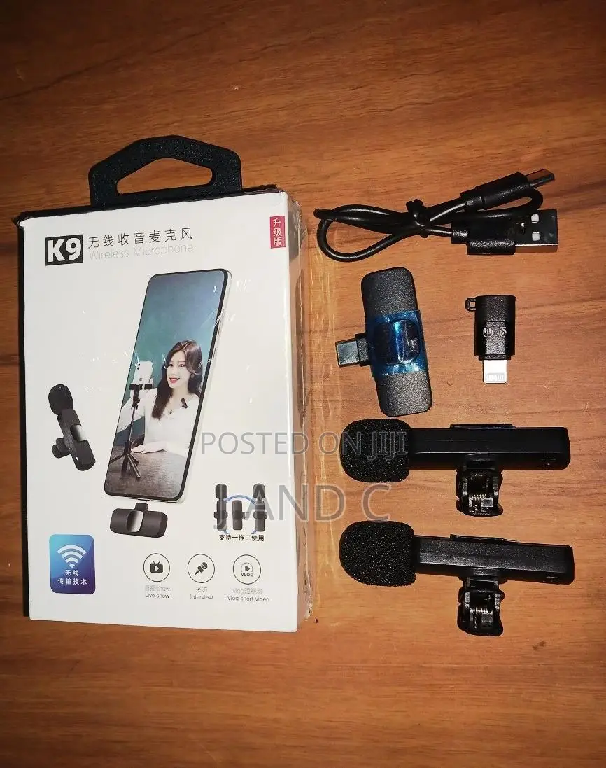 Double Wireless Microphone With iPhone Type C Receiver