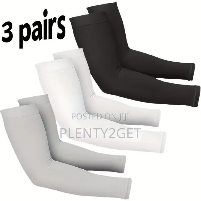 3 Pairs Cooling Arm Sleeves for Men Women - Breathable Stretchable