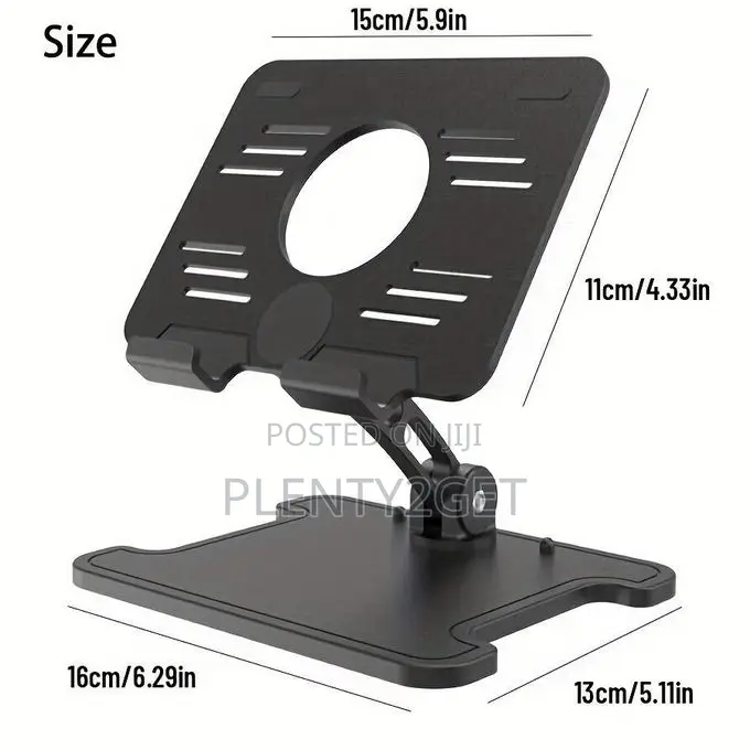 Abs Material Office Desk Tablet Holder, Foldable and Height Adjustable