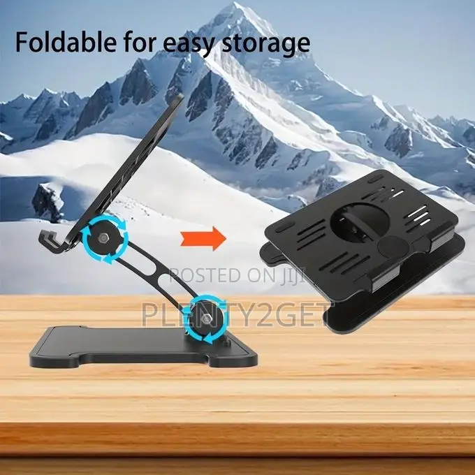 Abs Material Office Desk Tablet Holder, Foldable and Height Adjustable