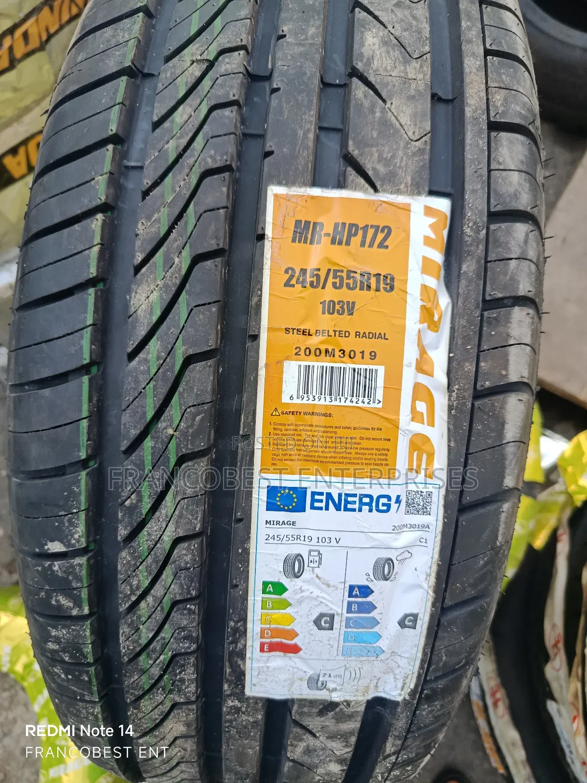 245/55r19 Mirage Tire