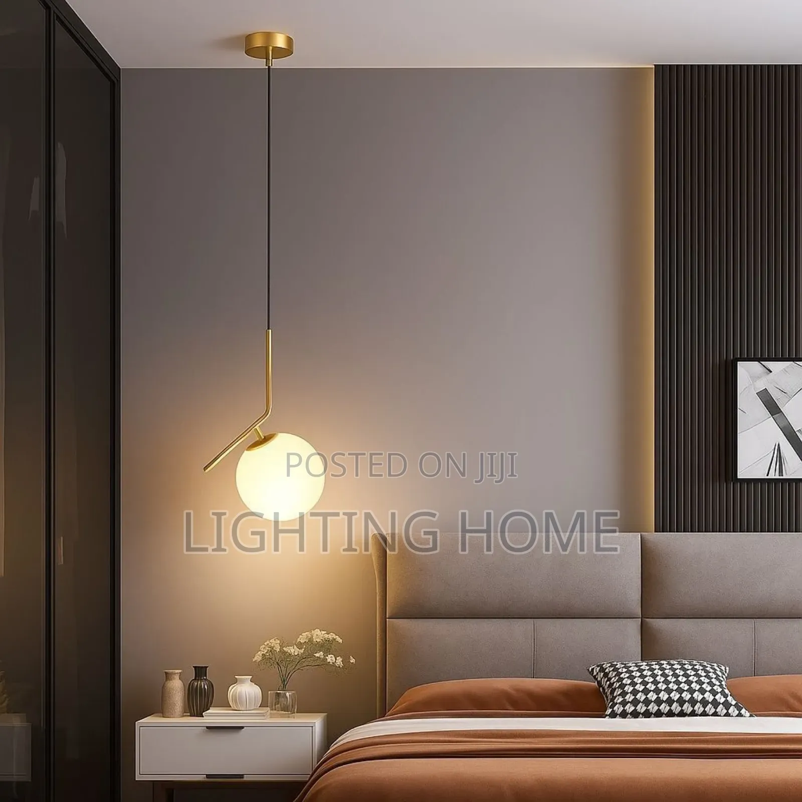Single Bedside Pendant Light
