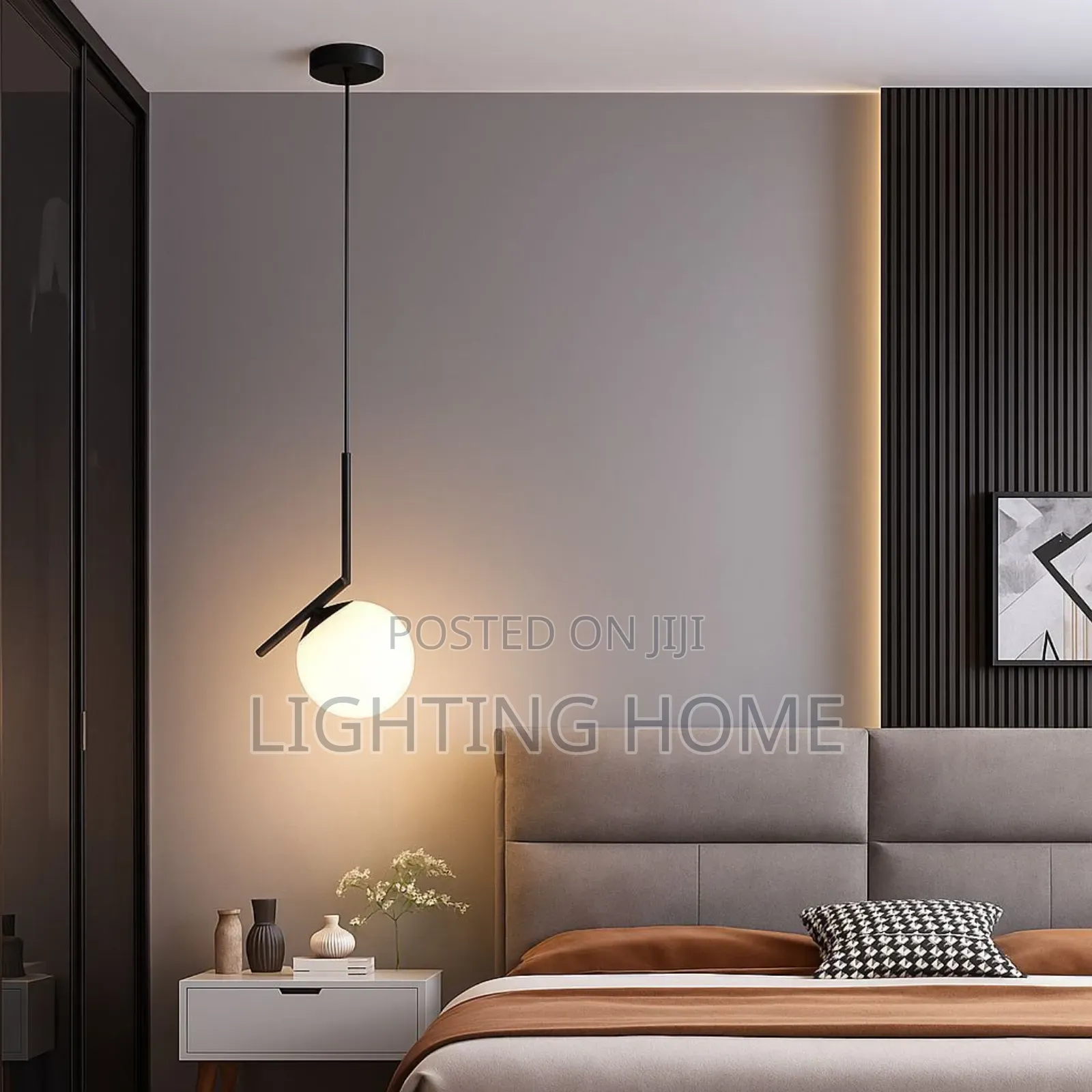 Single Bedside Pendant Light