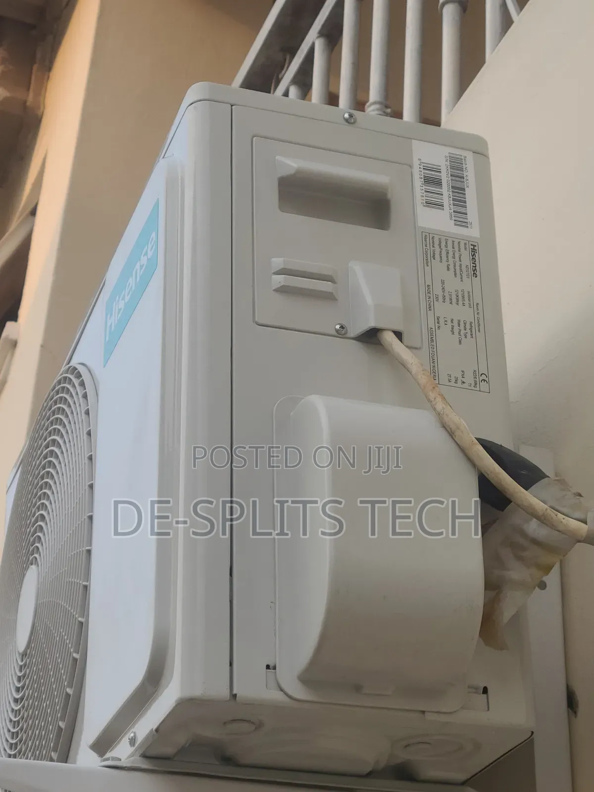 Professional Installation of 1.5hp Hisense Ac by De-Splits Tech