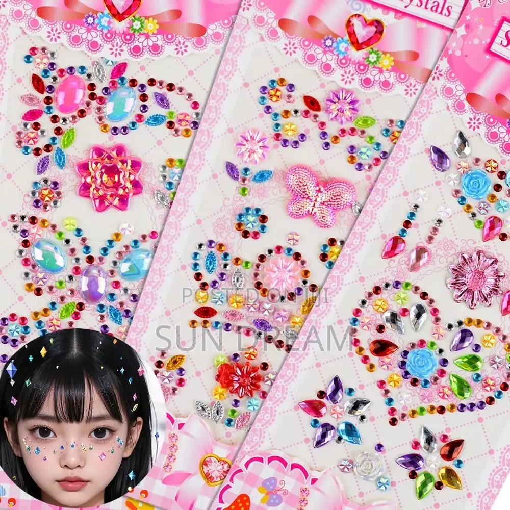 Gem Stickers Diamond Sticker Face Painting Design Kids Gift