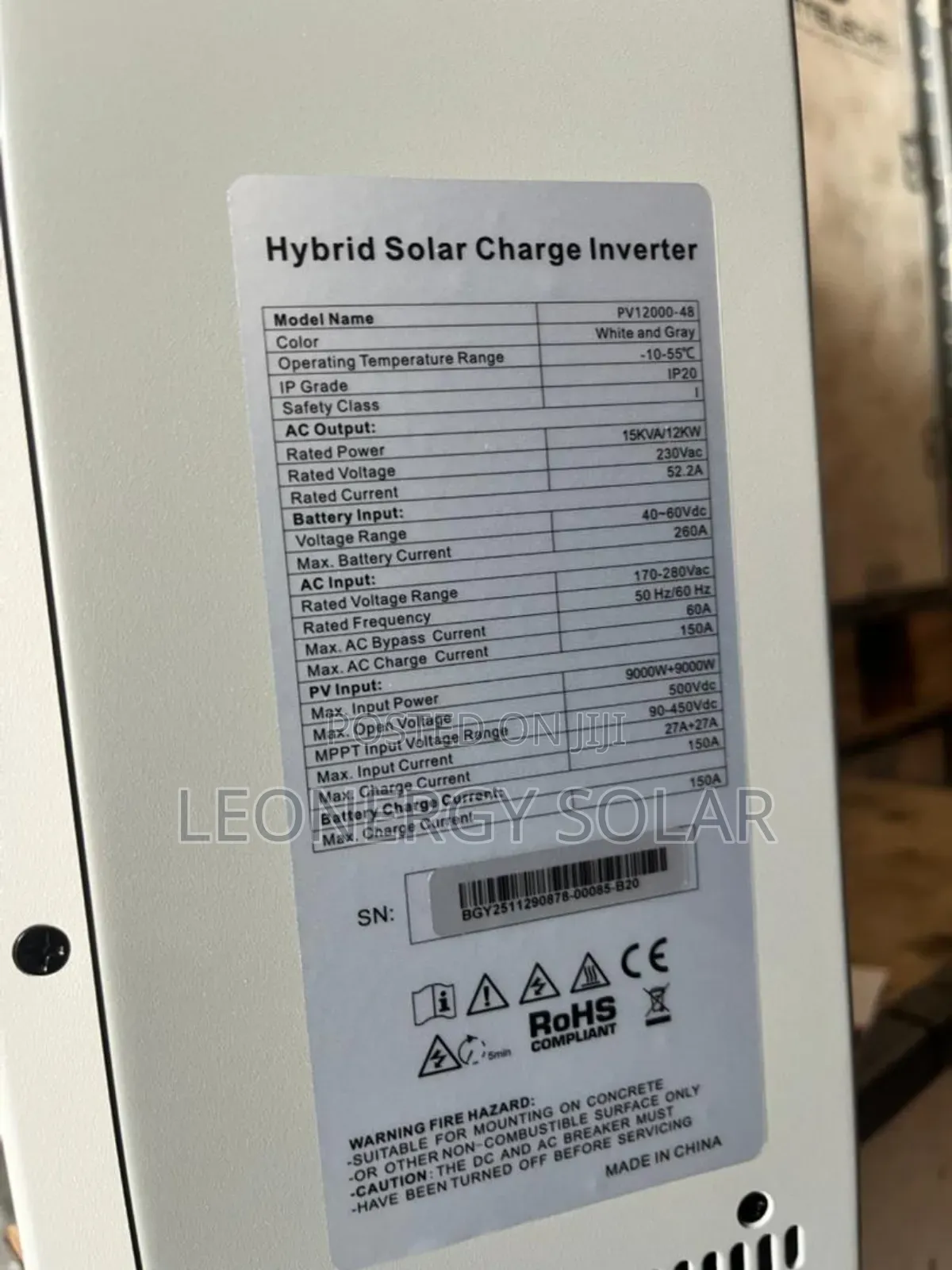 Haisic 15kva 48v Hybrid Inverter Double MPPT