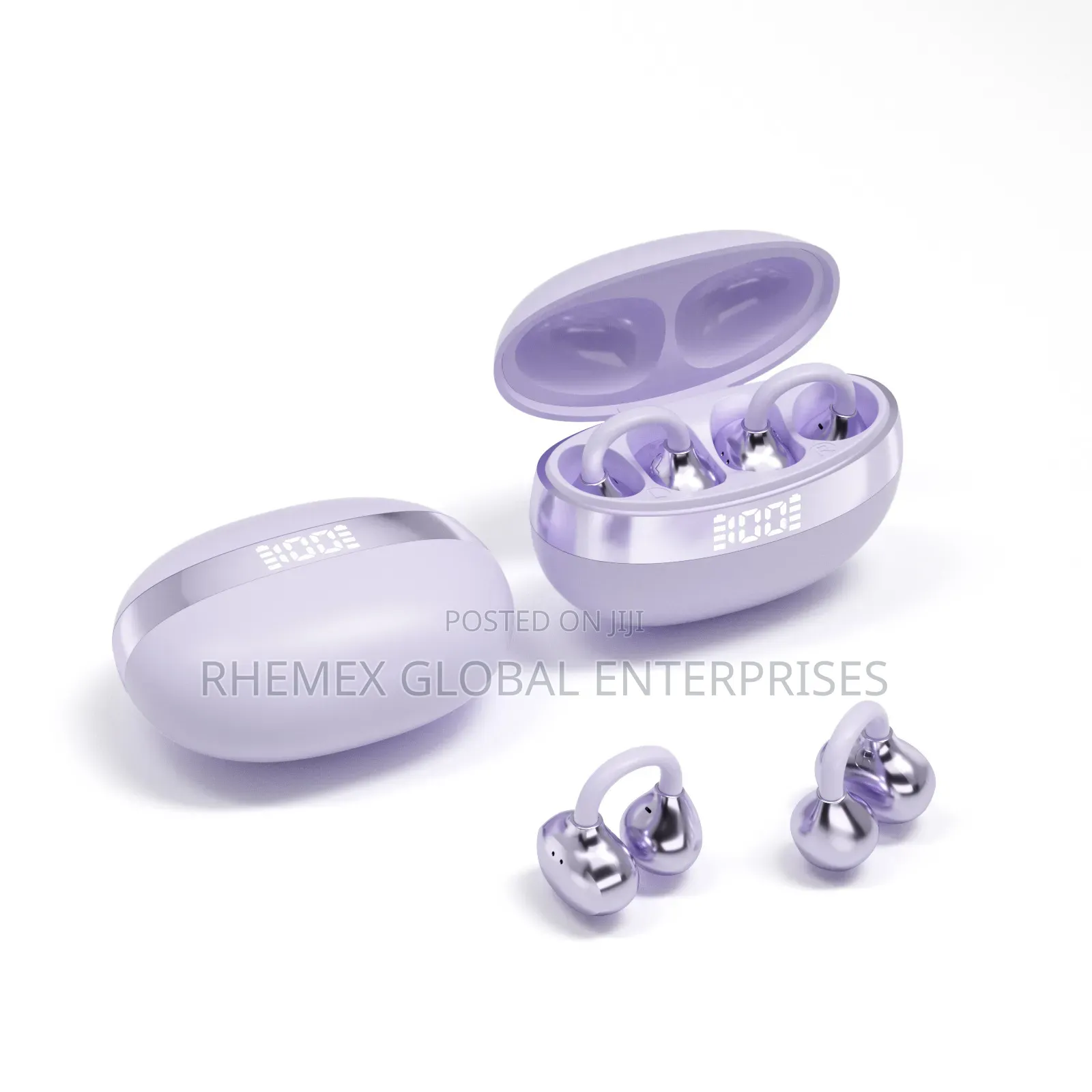 Clip-on Earclip Earbuds Bluetooth Headphones for Running and Sports