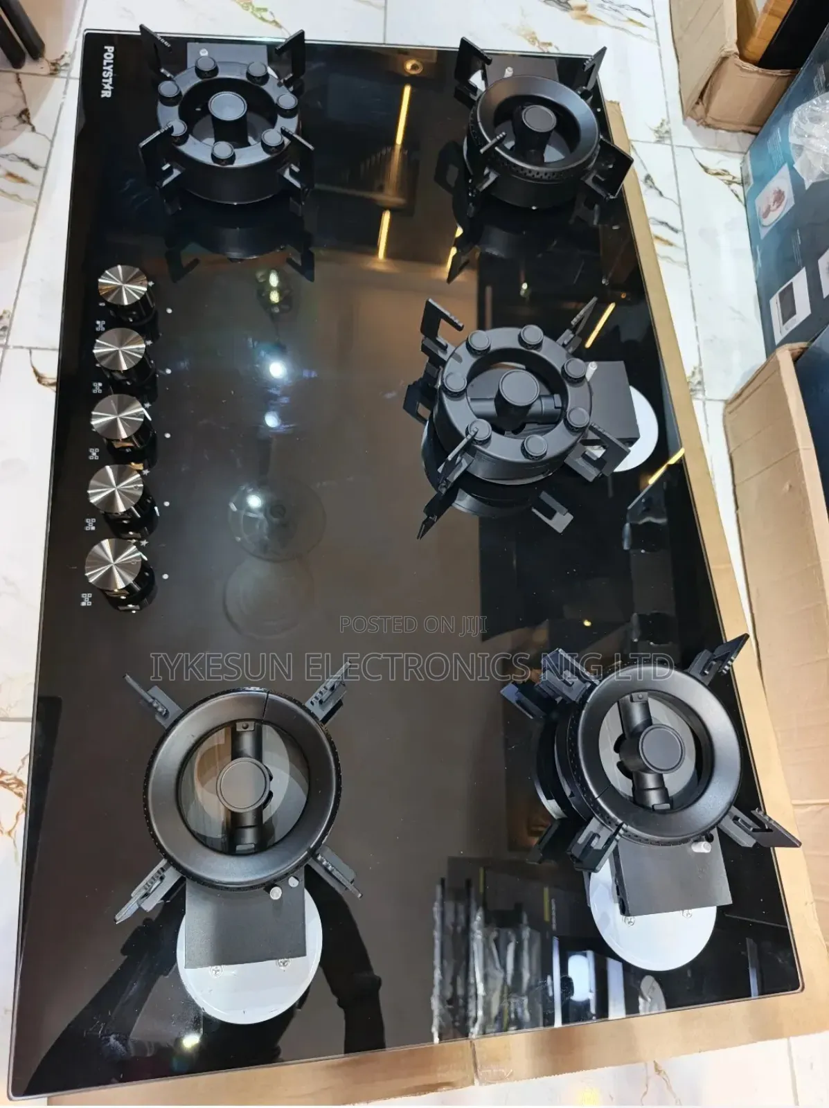 Original Quality Polystar Built-in Premium Luxury Flips Up 5 Burners