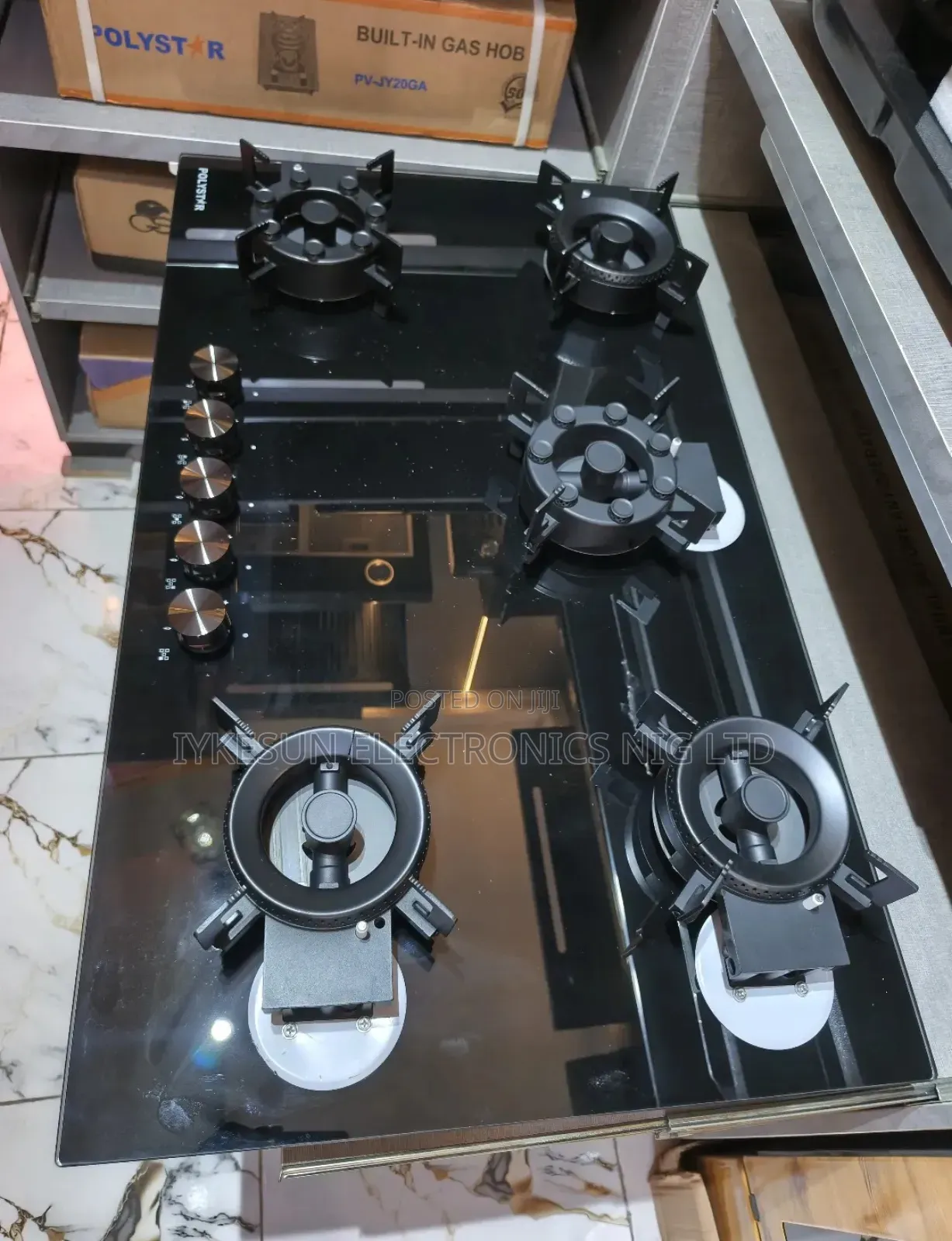 Original Quality Polystar Built-in Premium Luxury Flips Up 5 Burners
