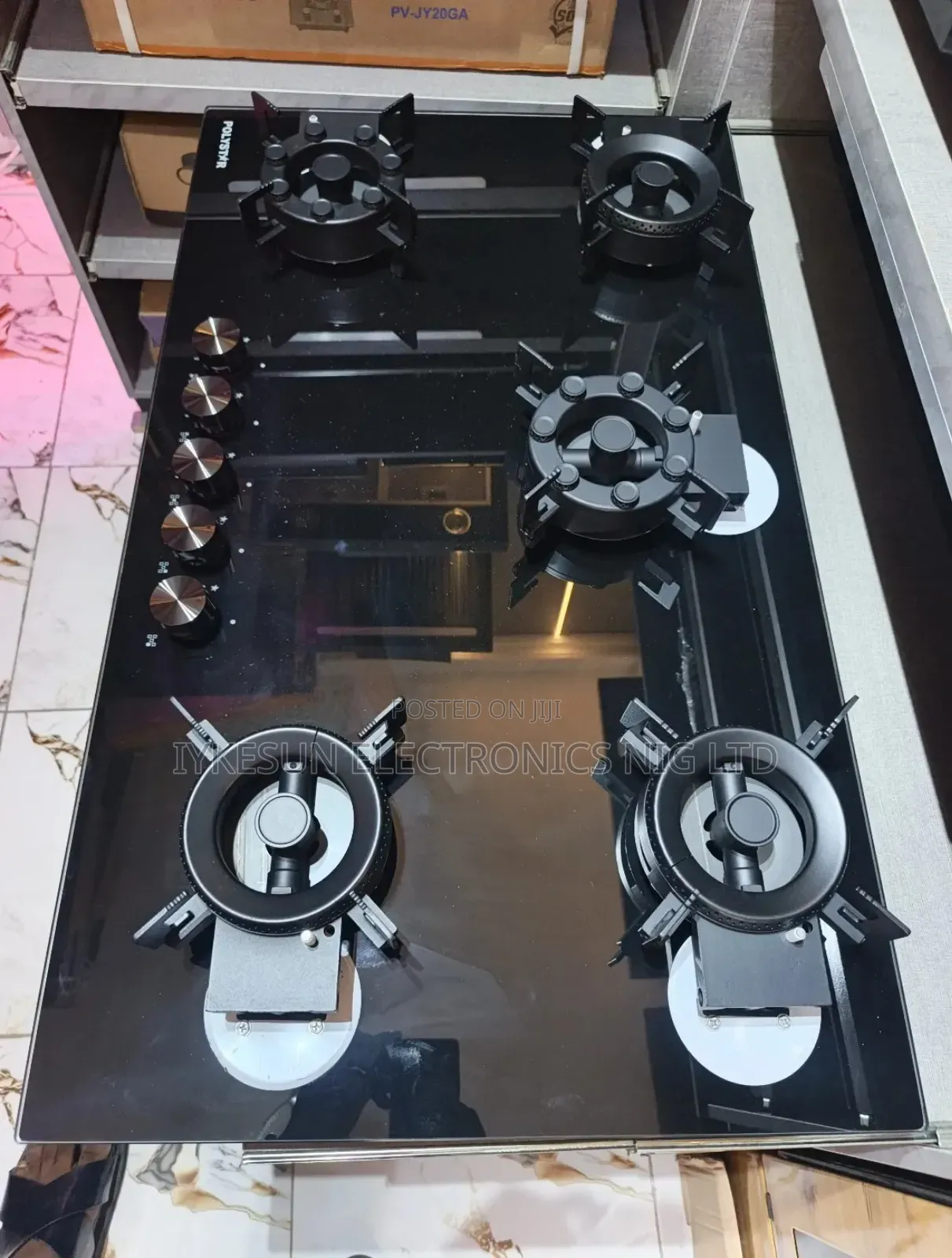 Original Polystar Latest Model Built-in Premium Flips Up 5 Burners Gas