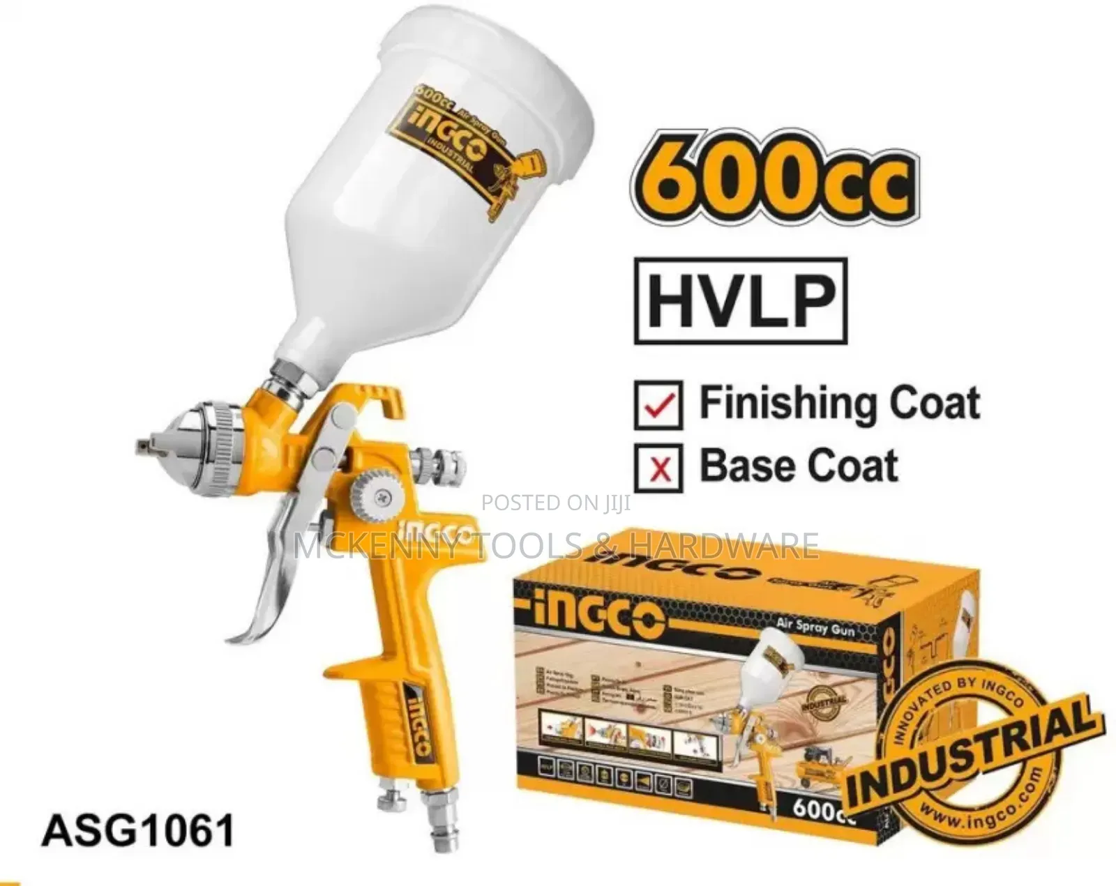 Ingco Hvlp Spray Gun For Spraying Paint, Base Coat I Asg1061