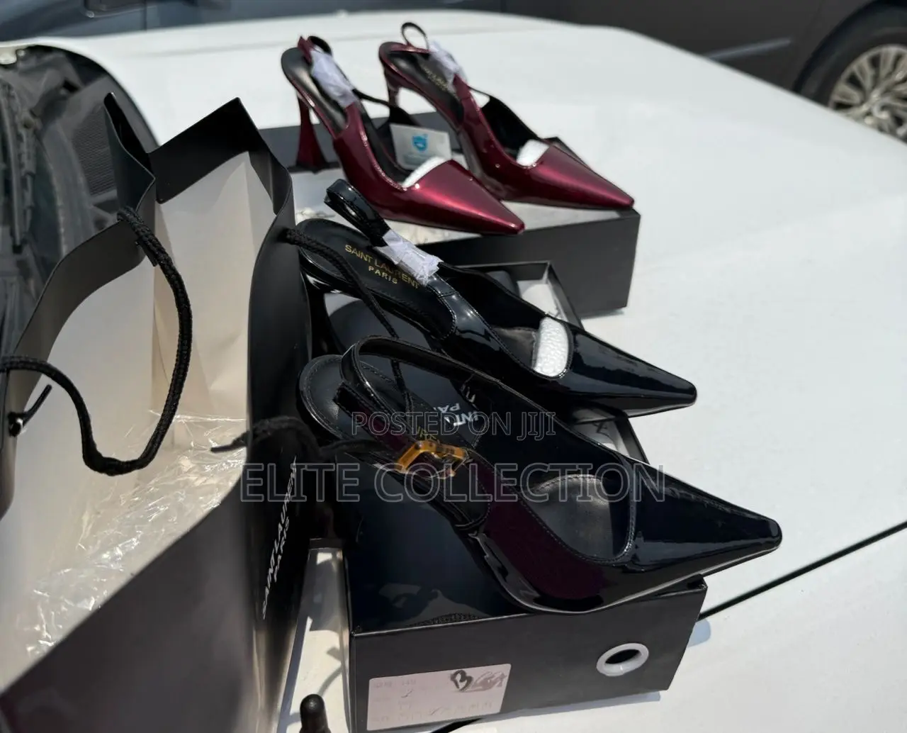 Luxury Saint Laurent Heel Available in Black and Wine 37 -42
