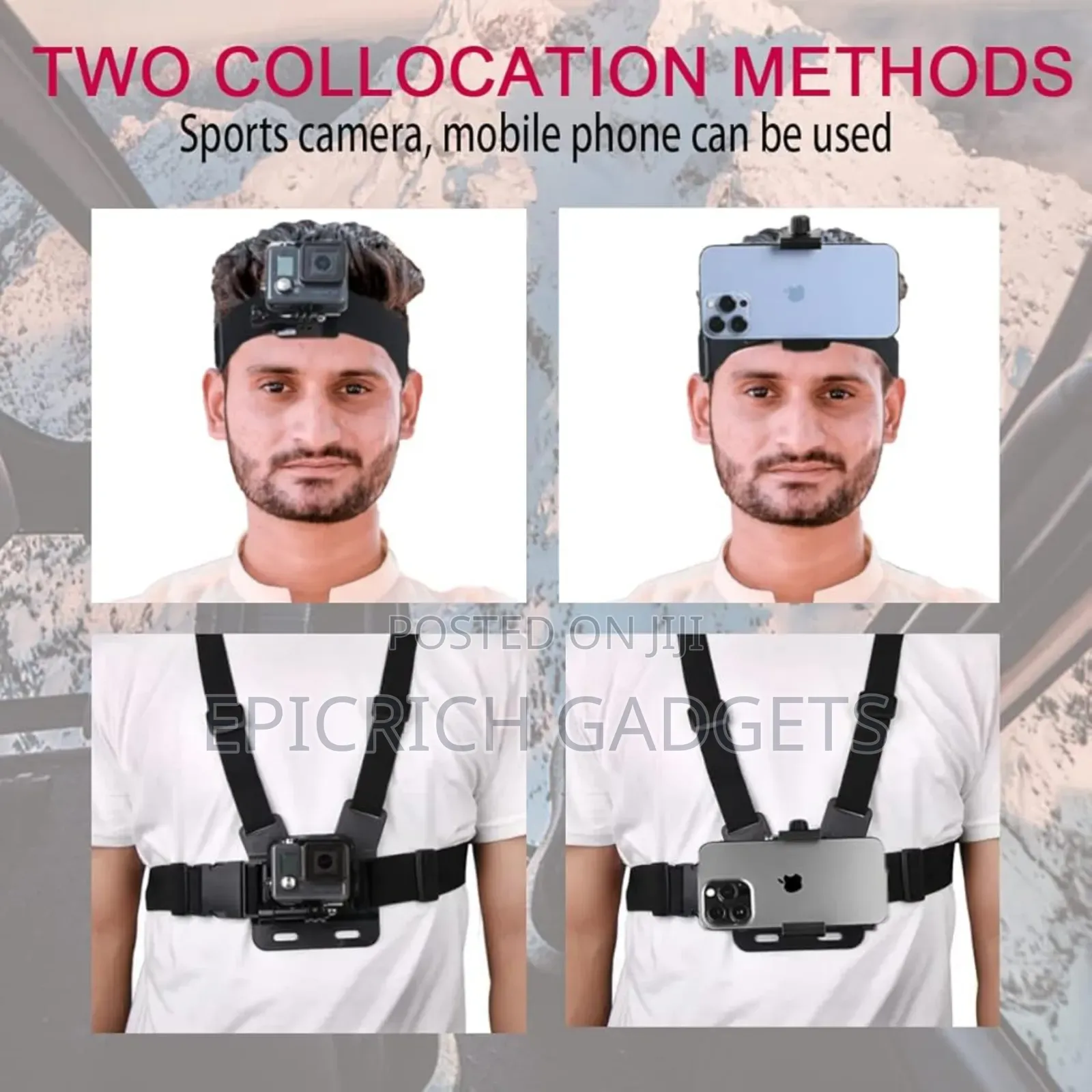 Head-Mounted Phone Holder | Pov Mount Kit for All Phones