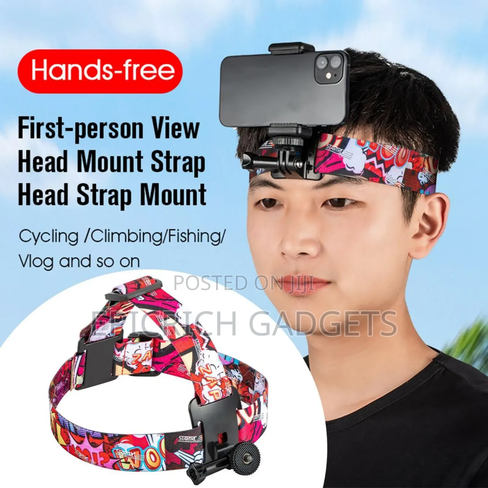 Head-Mounted Phone Holder | Pov Mount Kit for All Phones