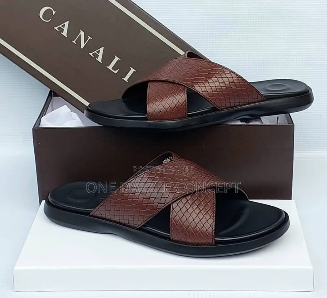 Italian Leather Men Slippers