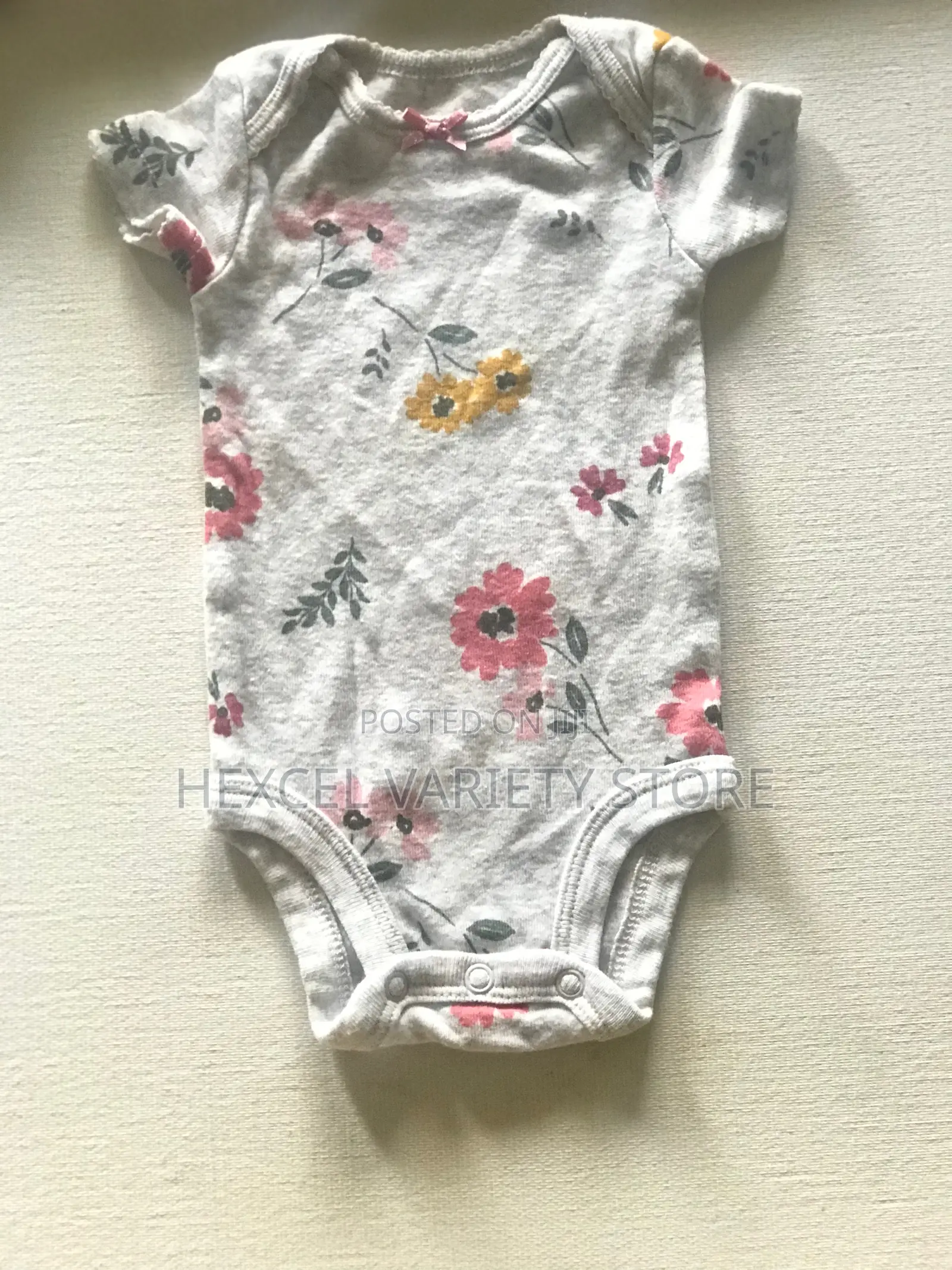 Baby Romper (0–6 Months) – Soft Cotton, Single Piece
