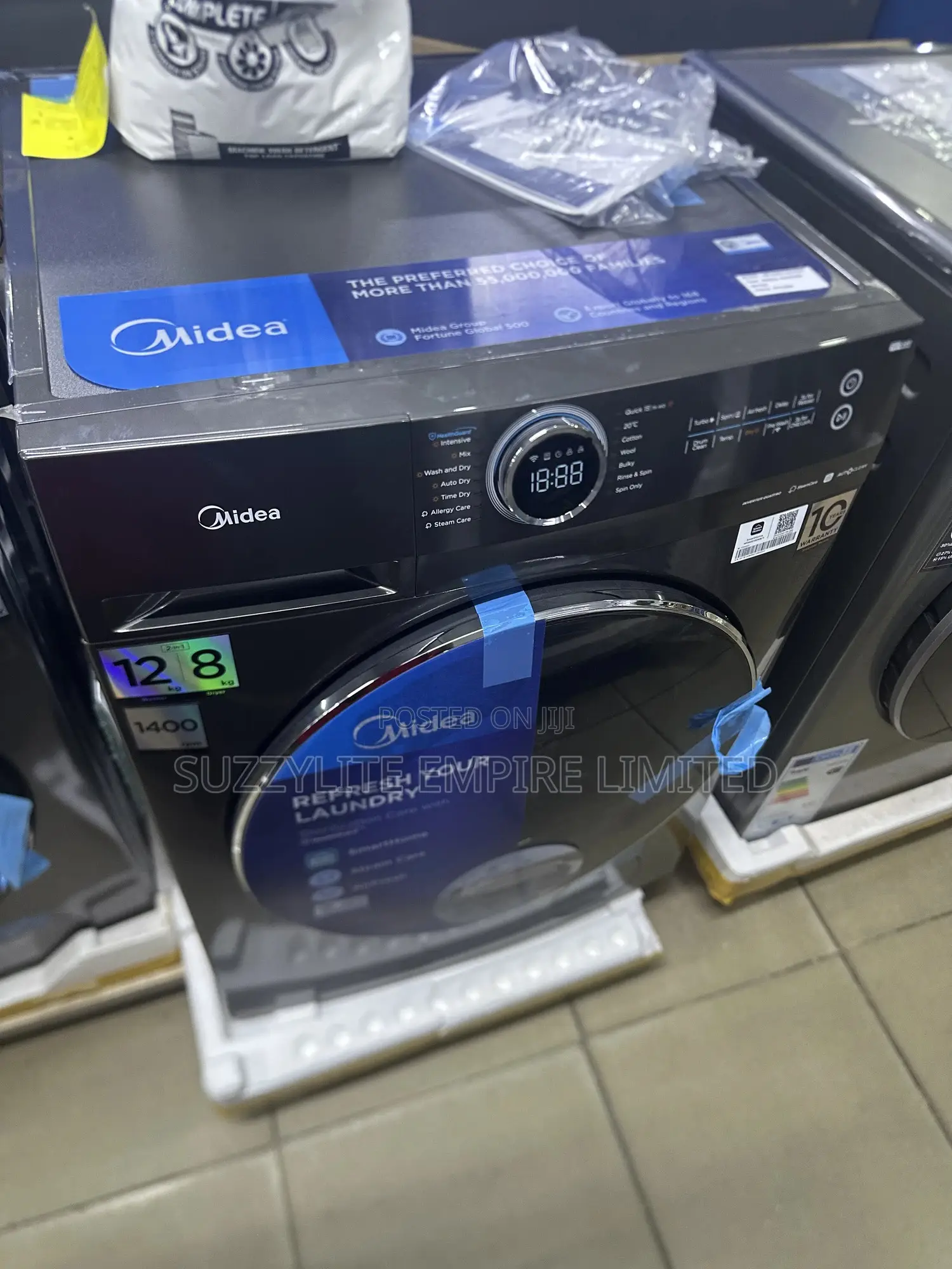 Midea 12kg Front Loader Washing Machine Wash And Dry