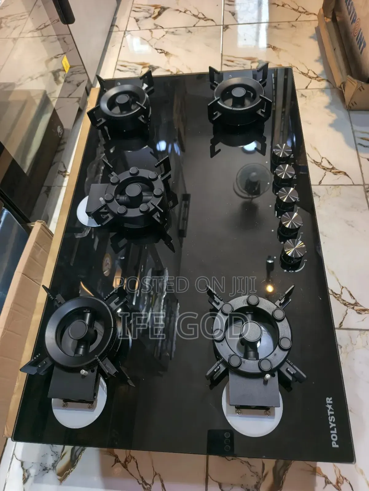 Original Quality Polystar Built-in (Flips Up) 5 Burners Gas Cooker Hob