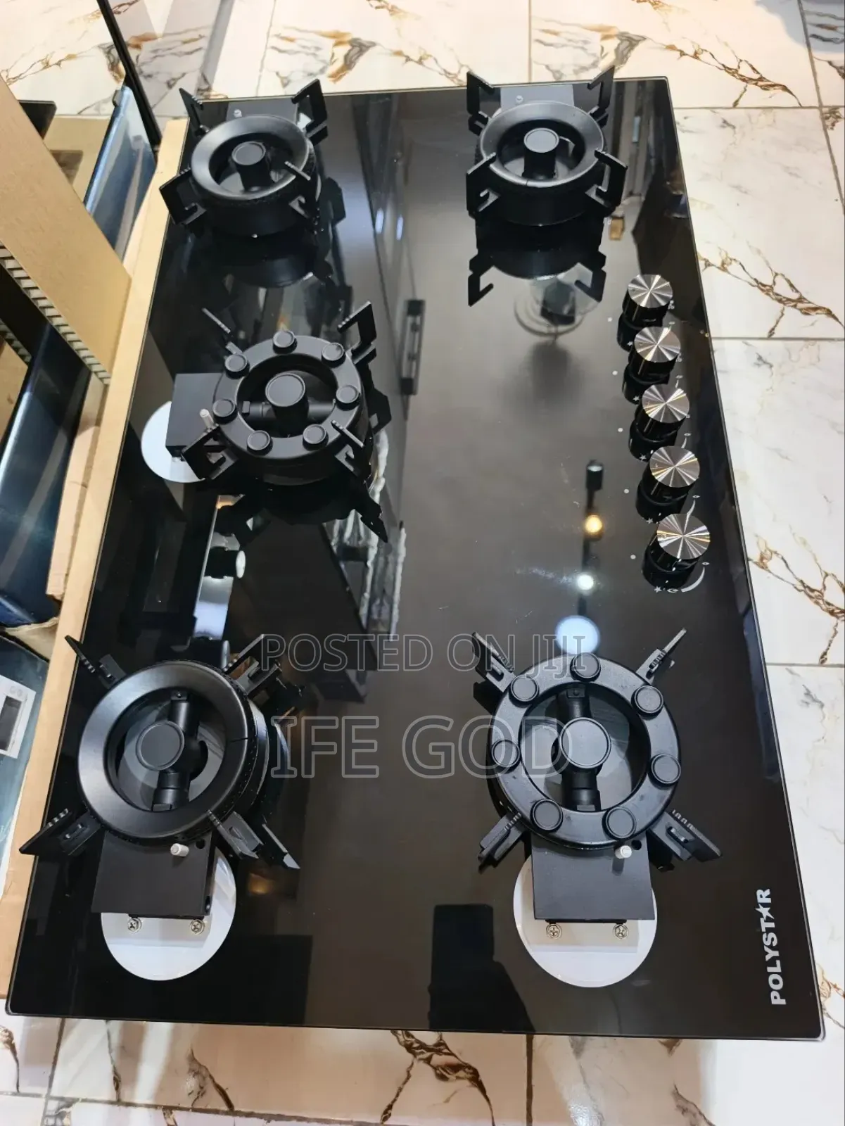 Original Quality Polystar Built-in (Flips Up) 5 Burners Gas Cooker Hob