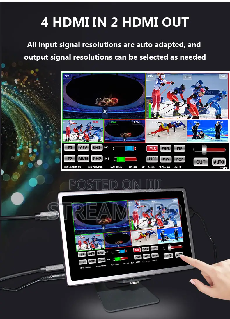 Devicewell Hds8107 Touch Screen, 4 Hdmi Video Switcher