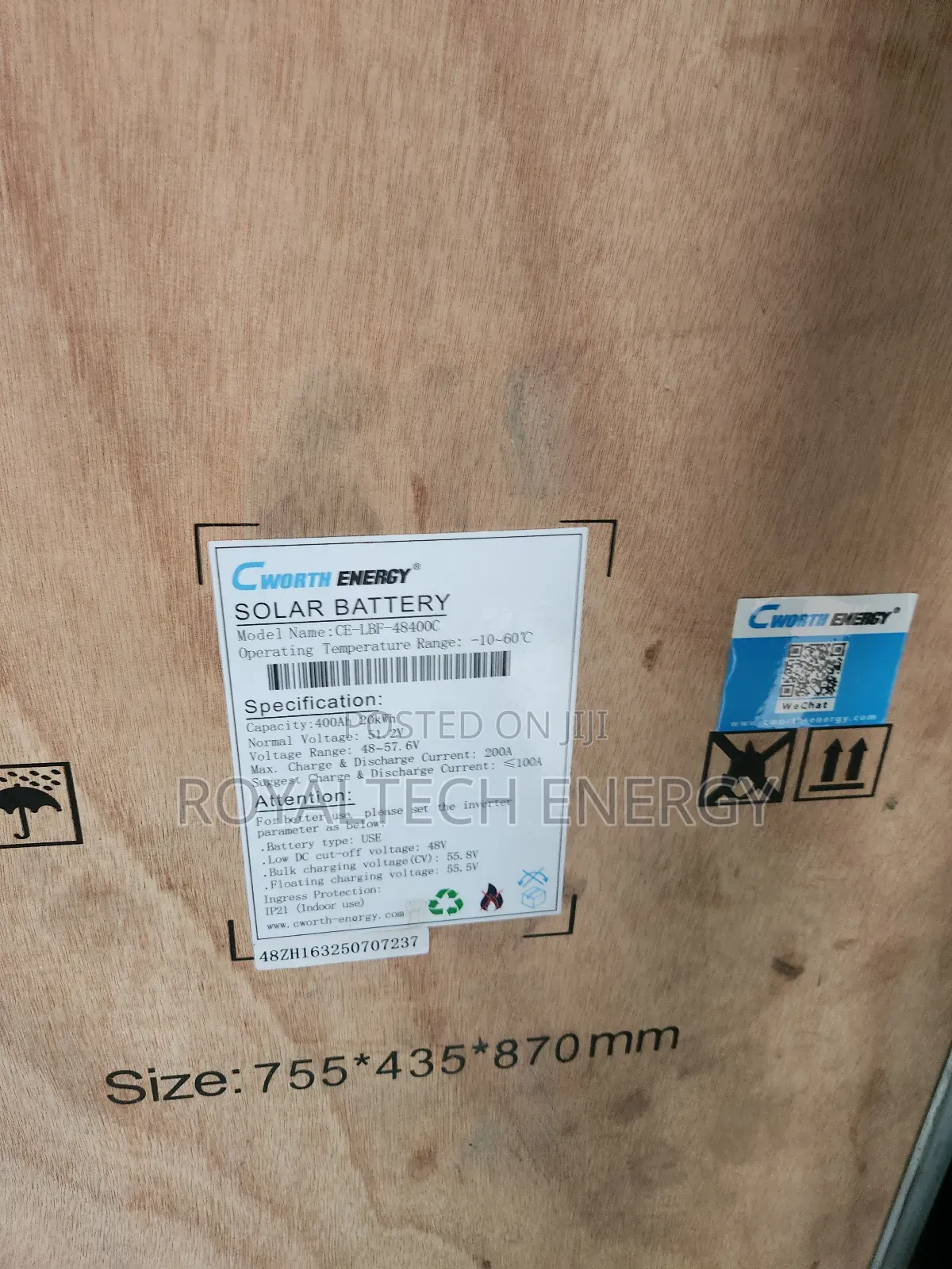 Cworth 20kwh 51.2v Lithium Battery