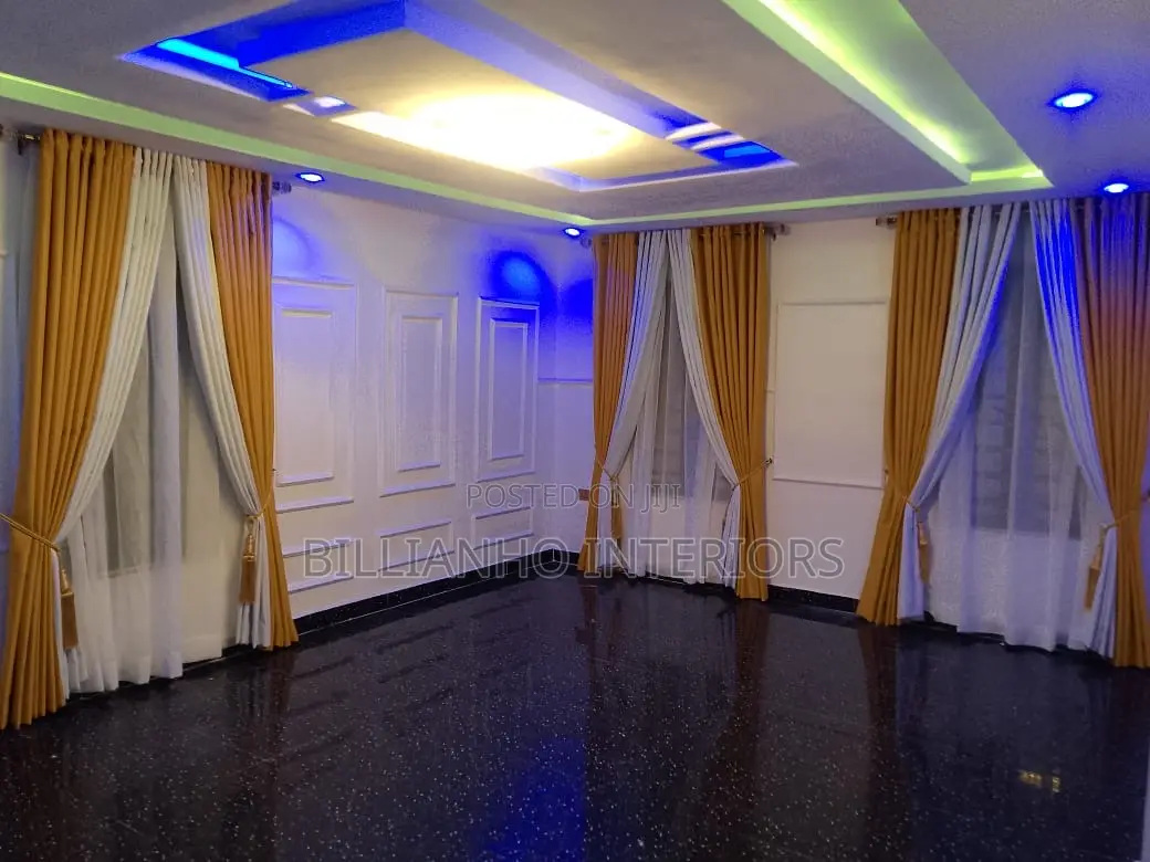 Gold and White Quality Turkish Curtains