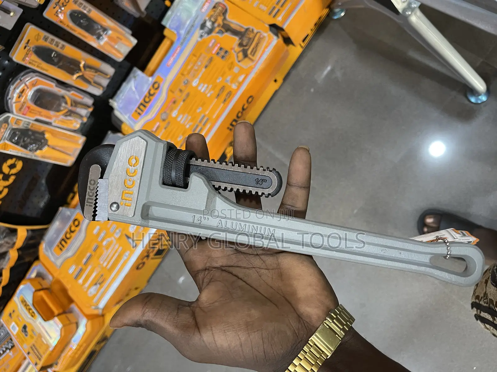 14” Ingco Alliminium Pipe Wrench