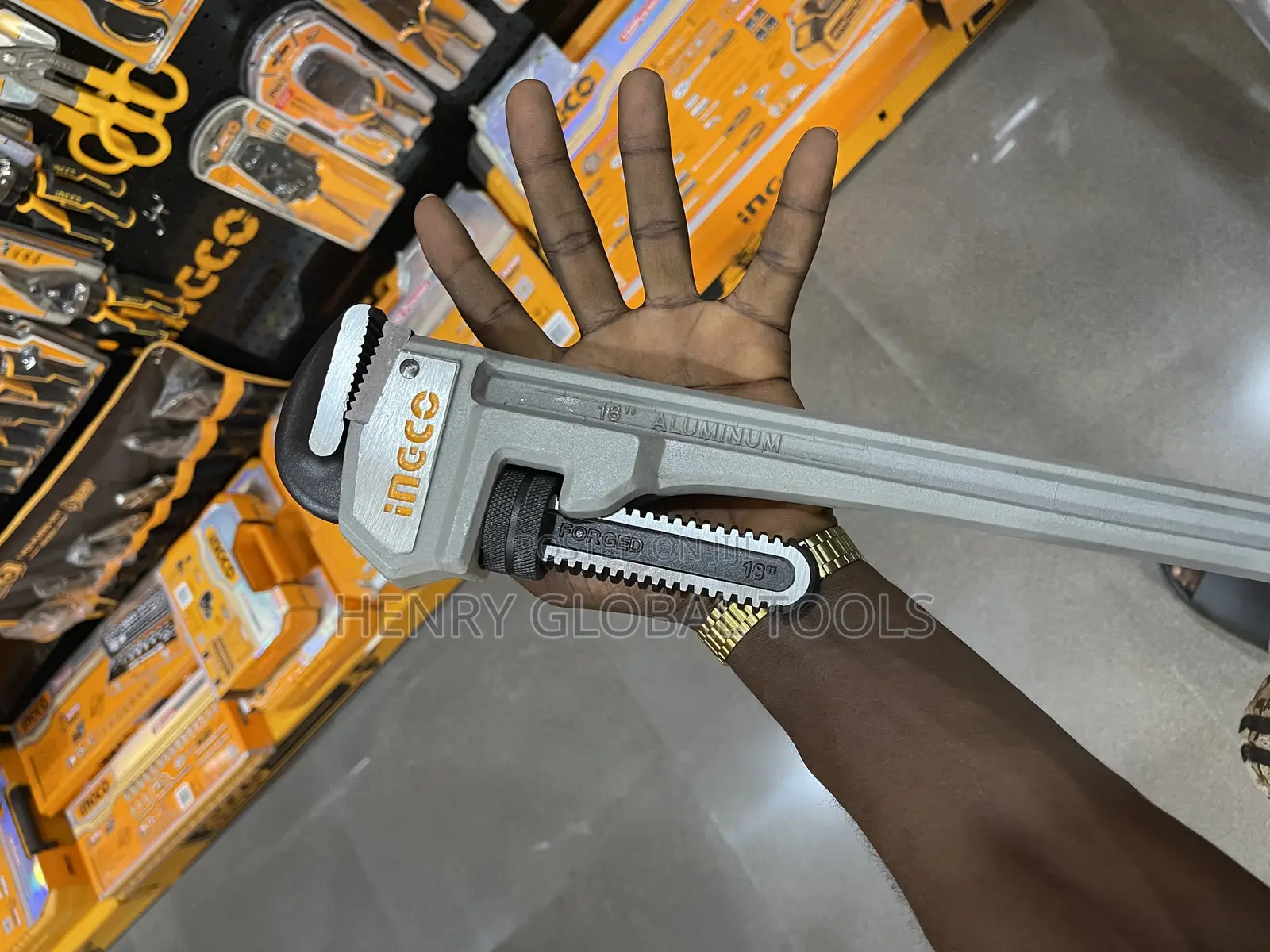 18” Ingco Alliminium Pipe Wrench