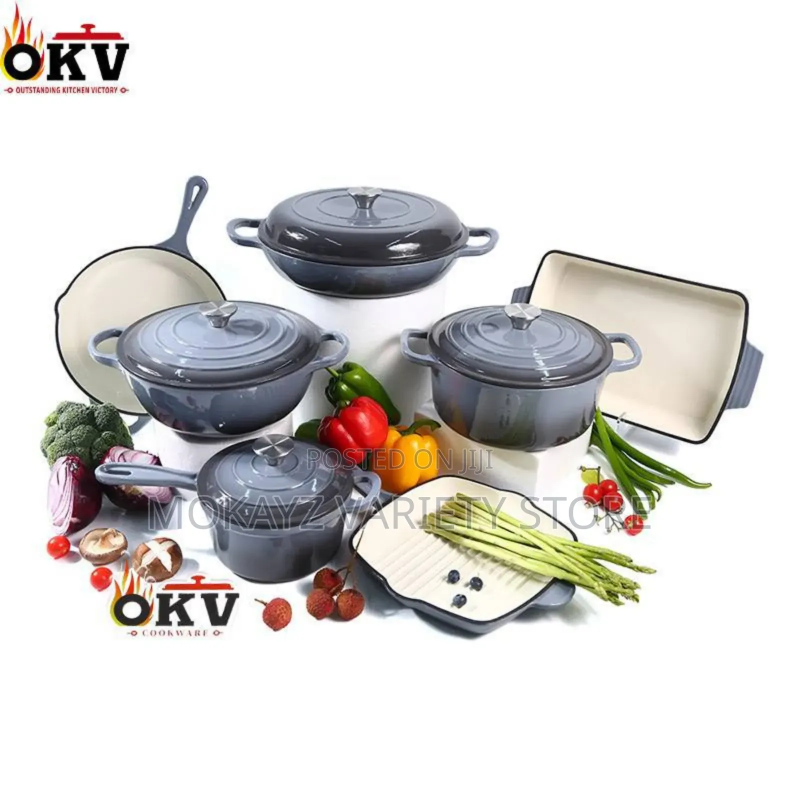 7pcs High Quality Durable Thick Iron Cookware(Chef Standard)