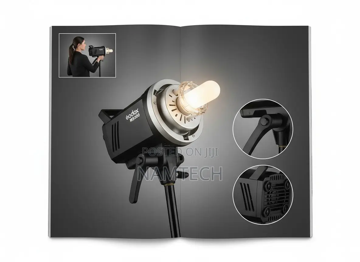 Godox Ms300 Studio Monolight - Professional 300ws Compact Strobe Flash