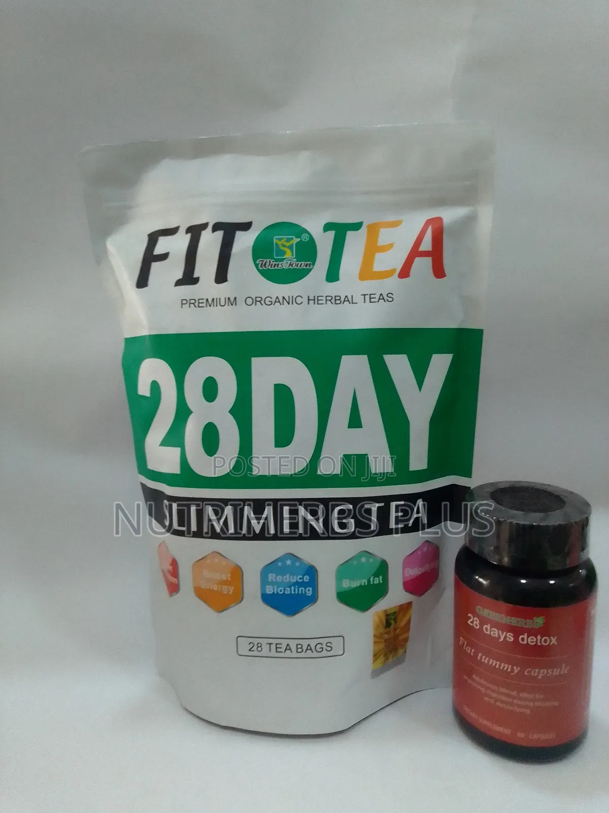 Fit Tea 28 Days Slimming Tea+ Greenherbs 28days Detox Flat Tummy Caps