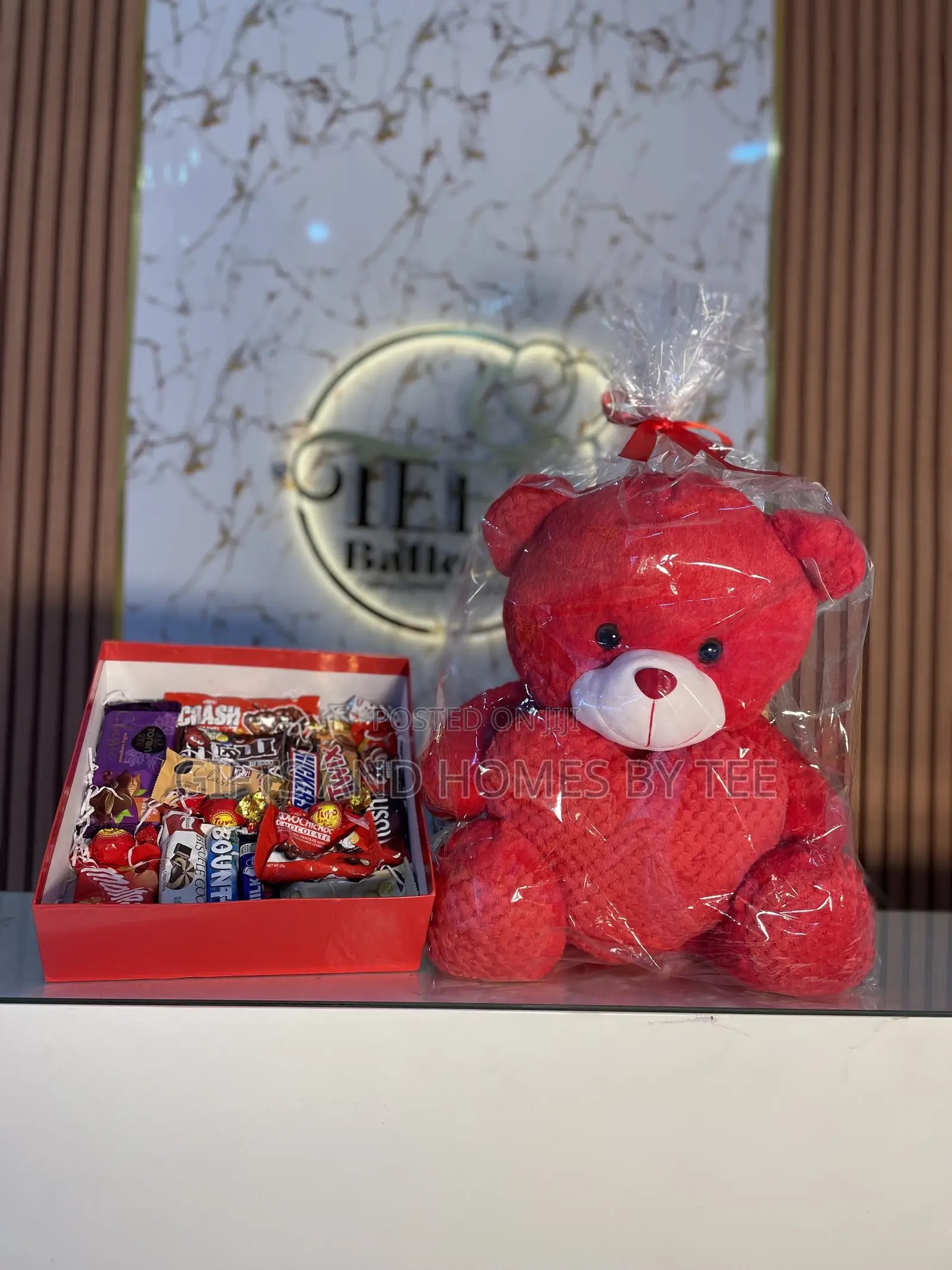 50cm Teddy Bear and Box of Chocolates