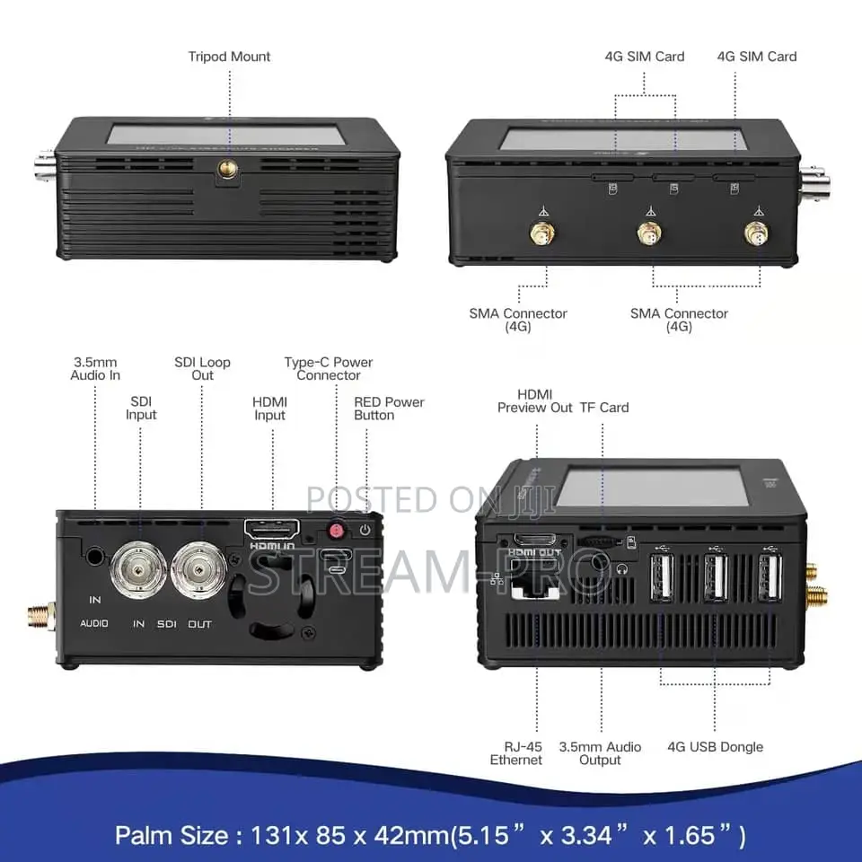 Pro-400 Multiple Sim Cards Networks Bonding Encoder Streamer.