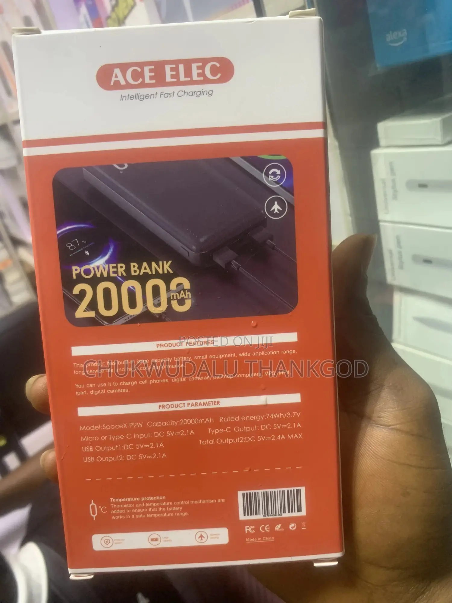 Ace Elec 20000 Mah Ultra Slim Portable Power Bank