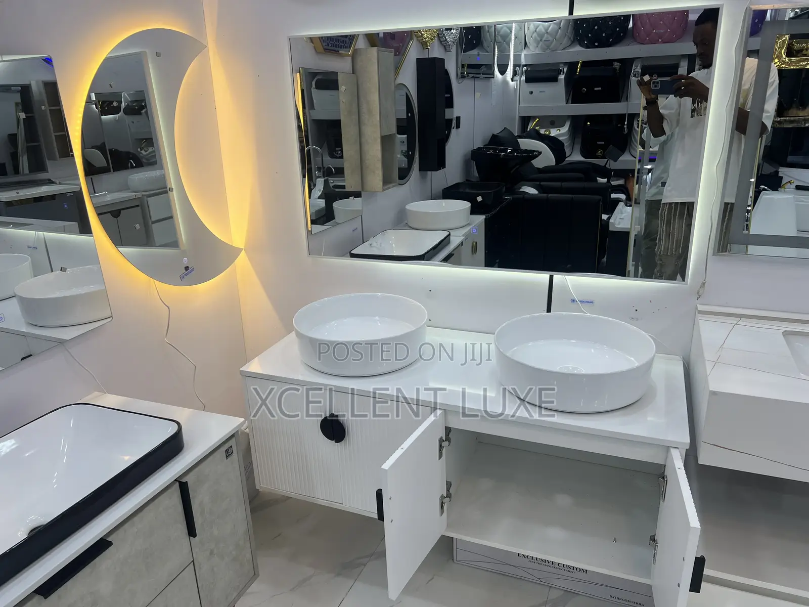 Luxury Double Bowl Cabinet Wash Hand Basin