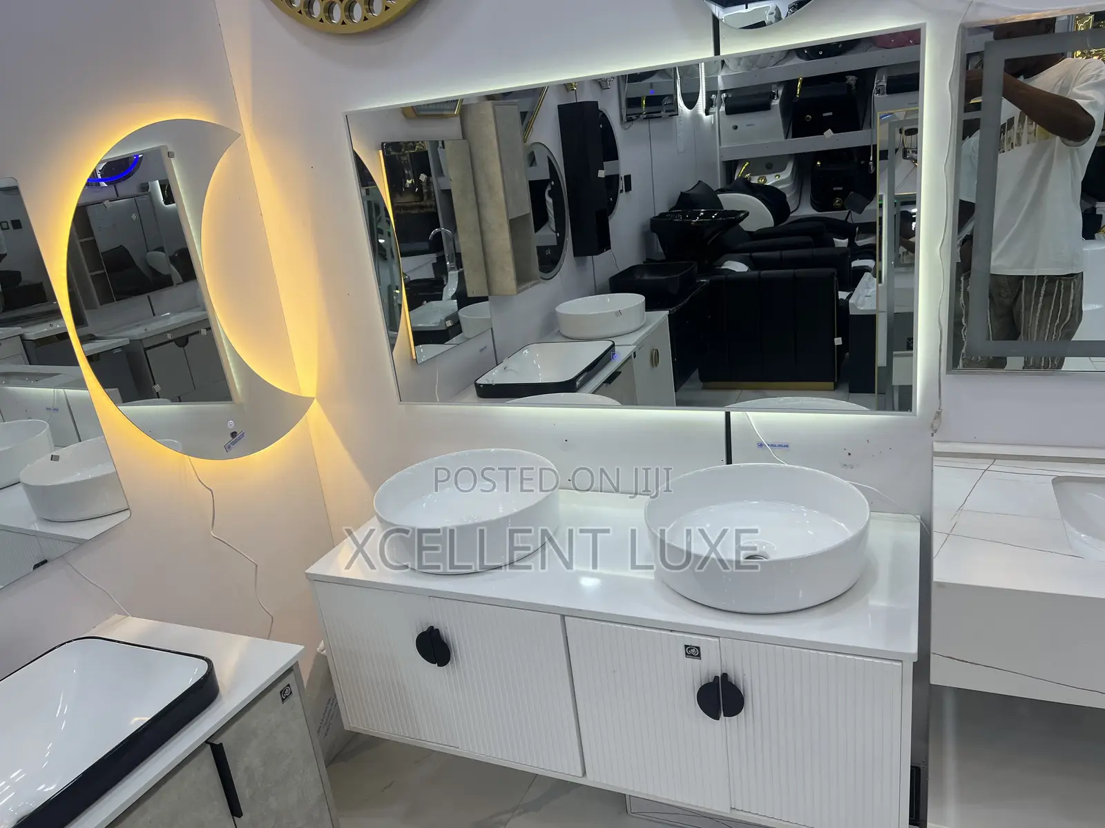 Luxury Double Bowl Cabinet Wash Hand Basin