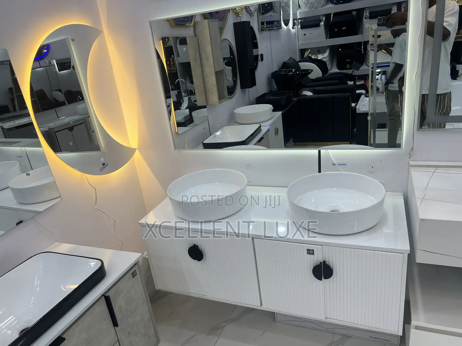 Luxury Double Bowl Cabinet Wash Hand Basin