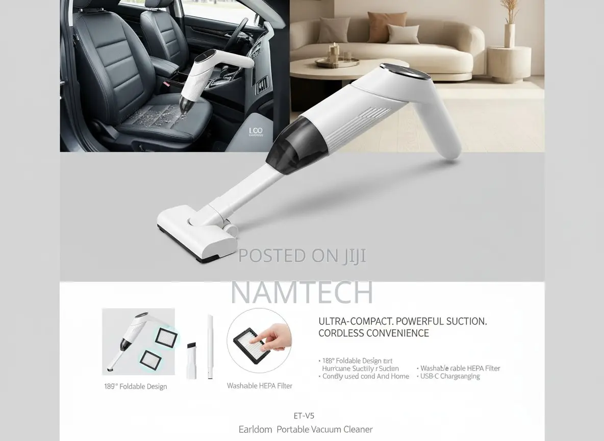Earldom Et-V5 Foldable Portable Car Vacuum Cleaner