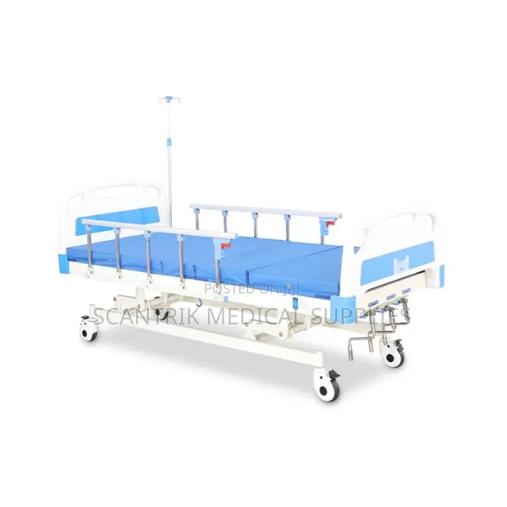 Adjustable Crank Hospital Bed for Comfortable Patient Positioning