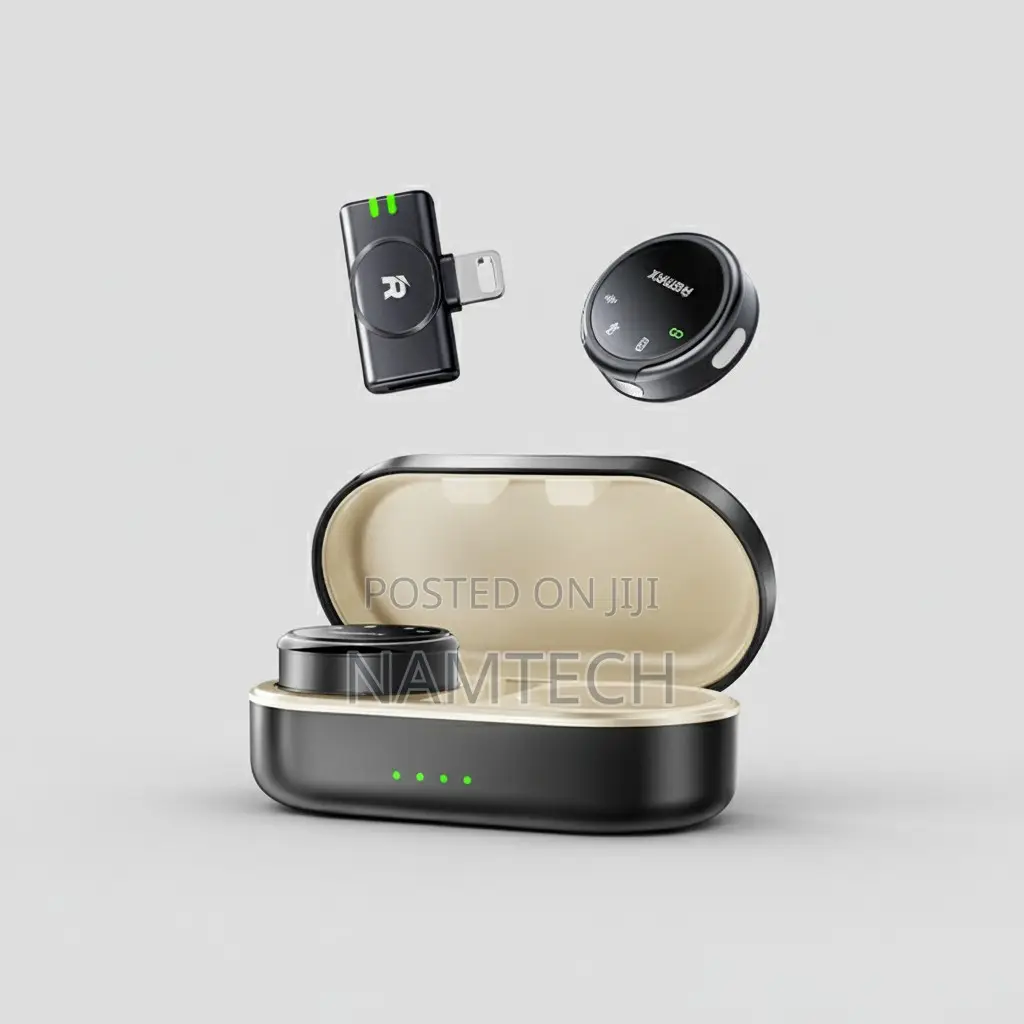 Remax Professional Wireless Lavalier Microphone for iPhone - Dual Mic.