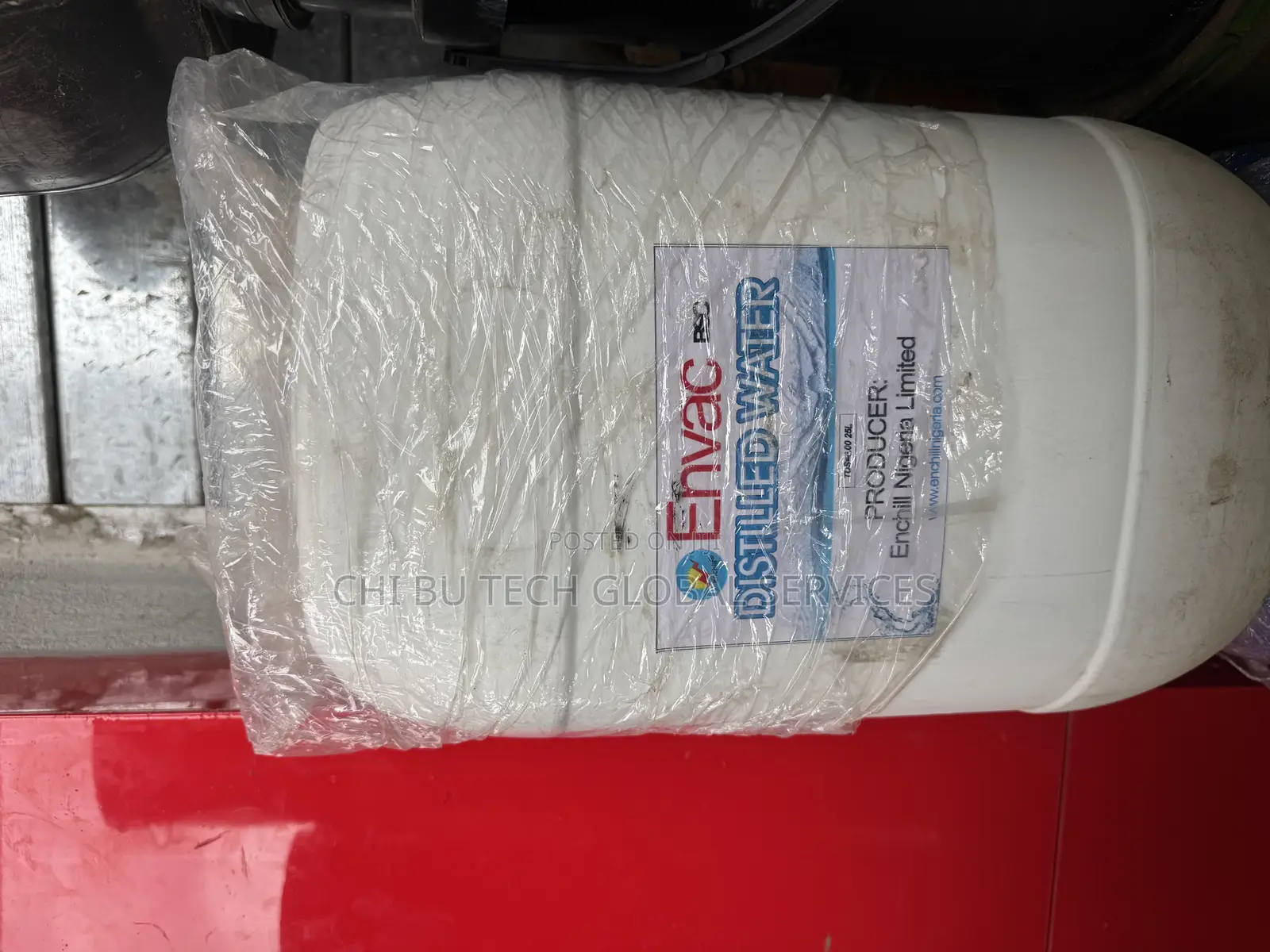 25-Liter Container of Envac Distilled Water
